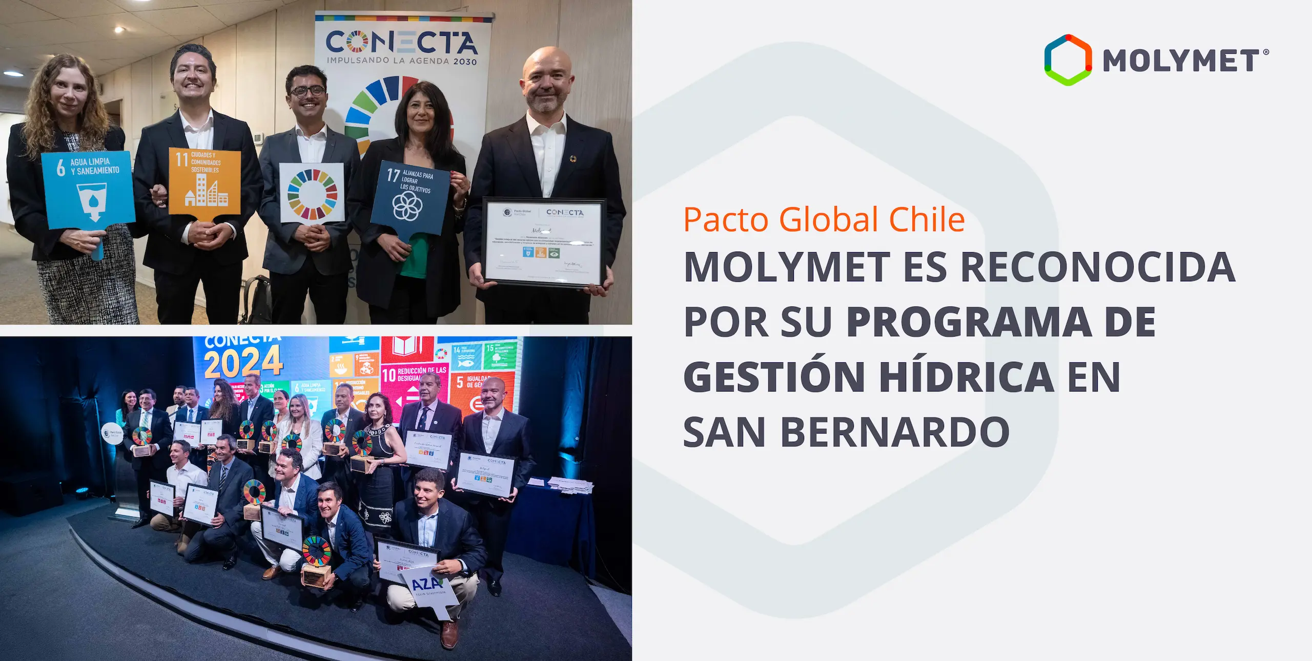 Molymet destaca en los Premios CONECTA 2024 por su Programa de Gestión Hídrica en San Bernardo