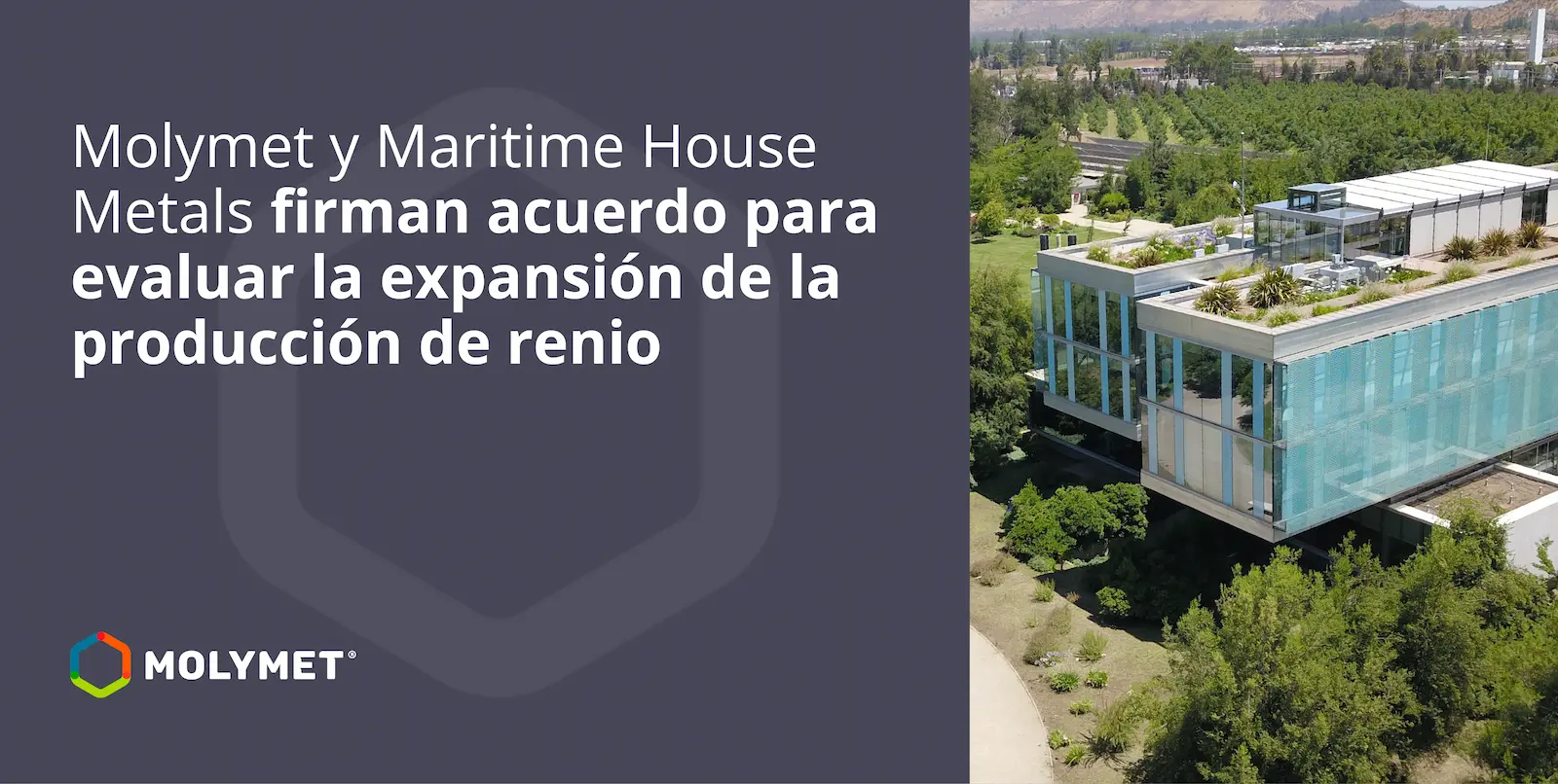 Molymet y Maritime House Metals firman acuerdo para evaluar la expansión de la producción de renio
